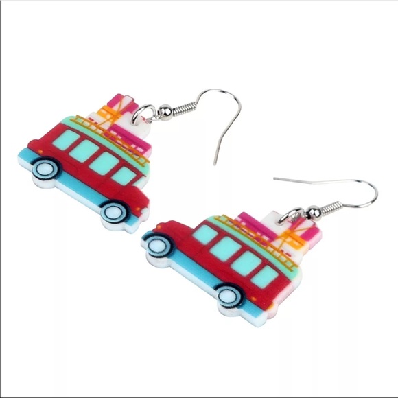 Camper Van Car Acrylic Earrings - Picture 3 of 5